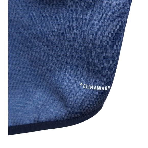 ADIDAS S Blue Team Issue Badge of Sport Climawarm Pullover Hoodie Sweatshirt - Picture 6 of 6